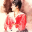 Profile of an Italian Woman painting print by Mary Cassatt (1873)