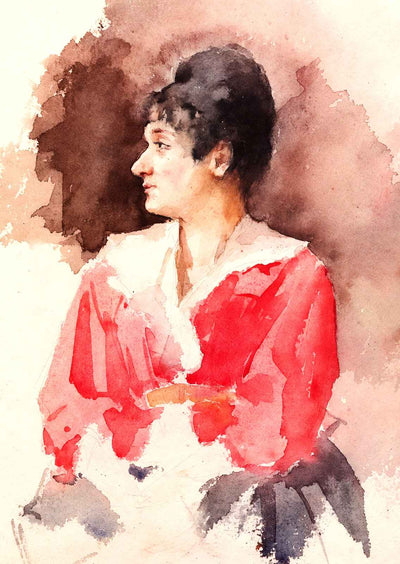 Profile of an Italian Woman 1873 Painting by Mary Cassatt Art Print (6 Sizes)