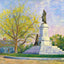 Roger Williams Statue and Betsy Williams Cottage Roger Art Print (7 Sizes)