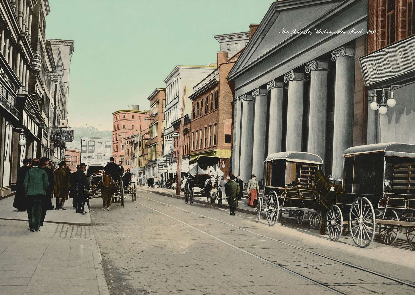 The Arcade Westminster Street Providence RI in 1907 Vintage Print (7 Sizes)