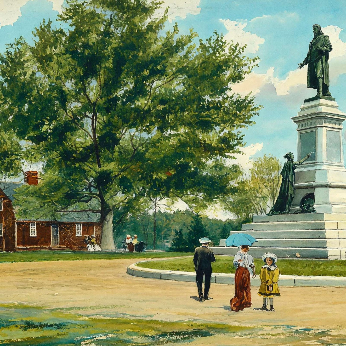 Roger Williams House and Statue Roger Williams Park Providence Print (7 Sizes)