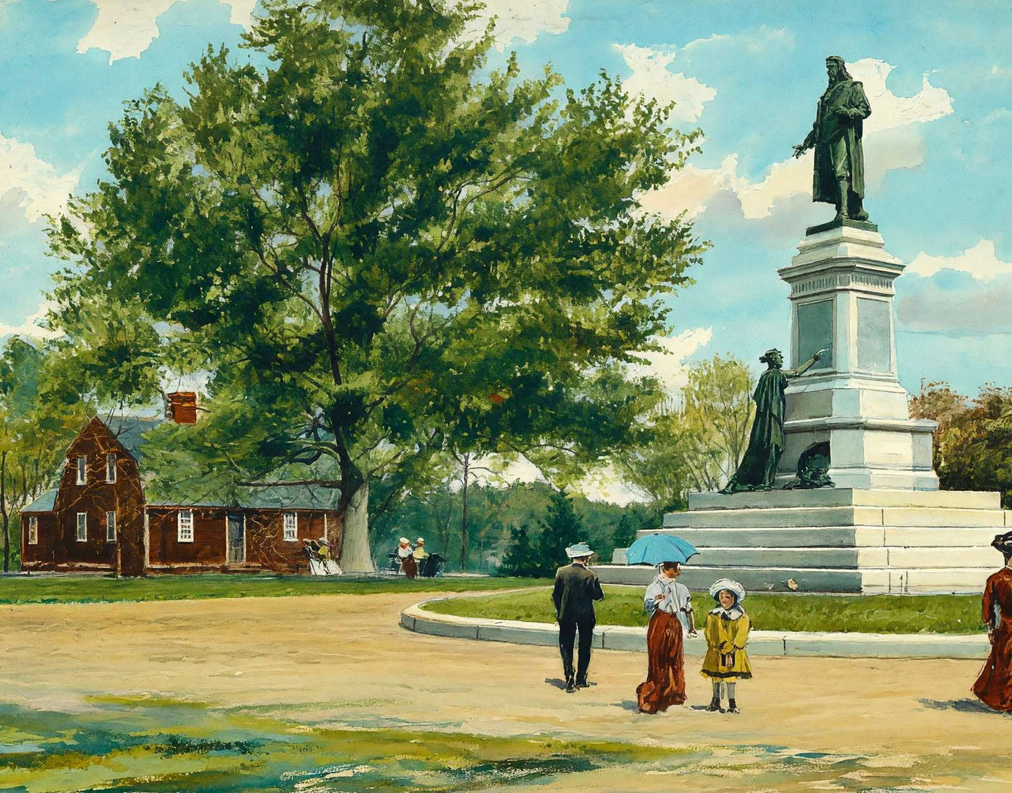 Roger Williams House and Statue Roger Williams Park Providence Print (7 Sizes)