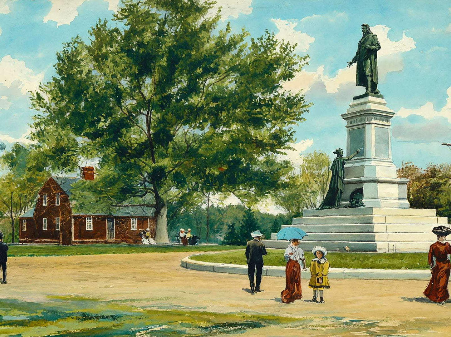 Roger Williams House and Statue Roger Williams Park Providence Print (7 Sizes)