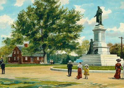 Roger Williams House and Statue Roger Williams Park Providence Print (7 Sizes)