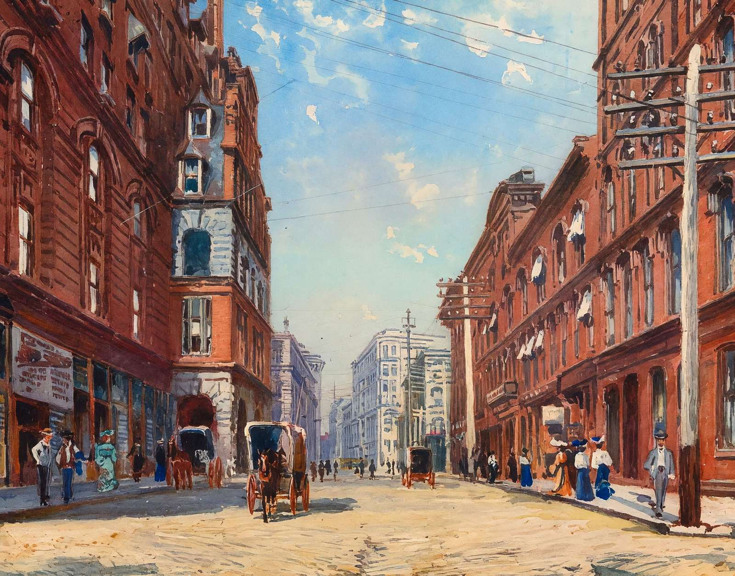 Pryor Street Atlanta in 1905 Art Print (7 Sizes) - High Quality