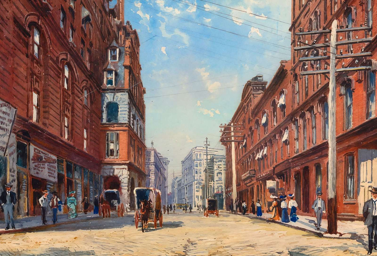 Pryor Street Atlanta in 1905 Art Print (7 Sizes) - High Quality