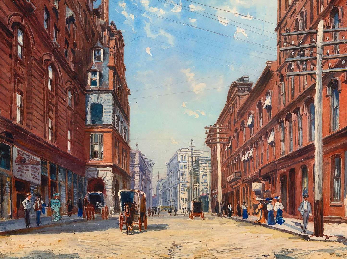 Pryor Street Atlanta in 1905 Art Print (7 Sizes) - High Quality