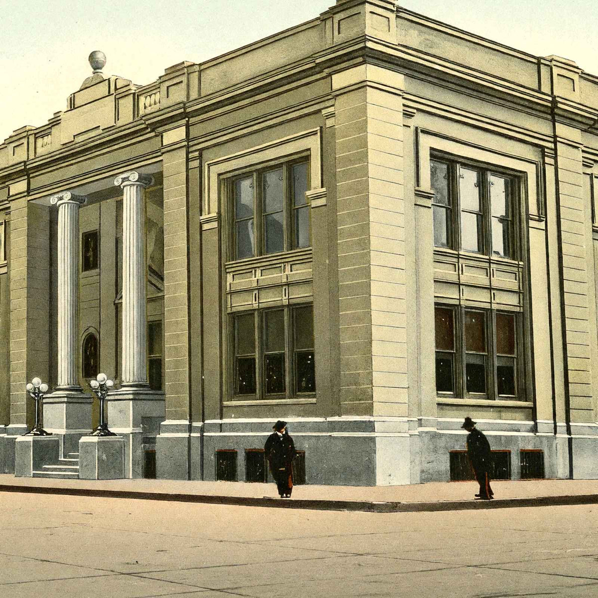 Public Library Canton Ohio in 1907 Vintage Print (7 Sizes) - Restored