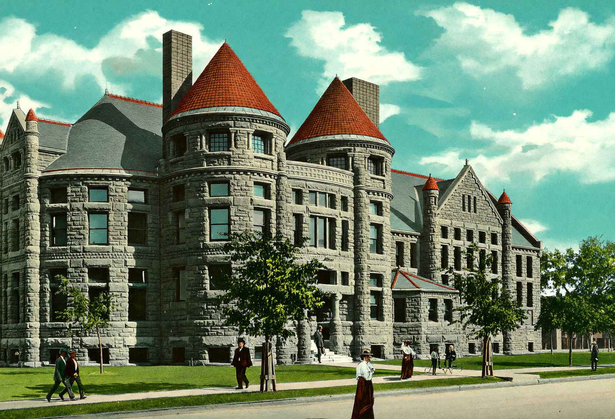 Public Library Toledo Ohio in 1906 Vintage Print (7 Sizes) - Enhanced