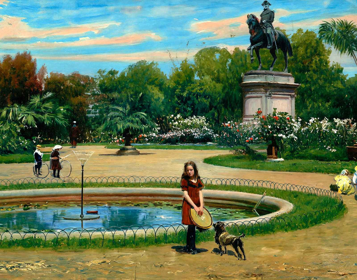 Public Gardens, Boston, Massachusetts in 1903 Painting Print (7 Sizes)