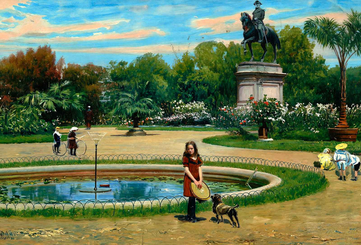 Public Gardens, Boston, Massachusetts in 1903 Painting Print (7 Sizes)
