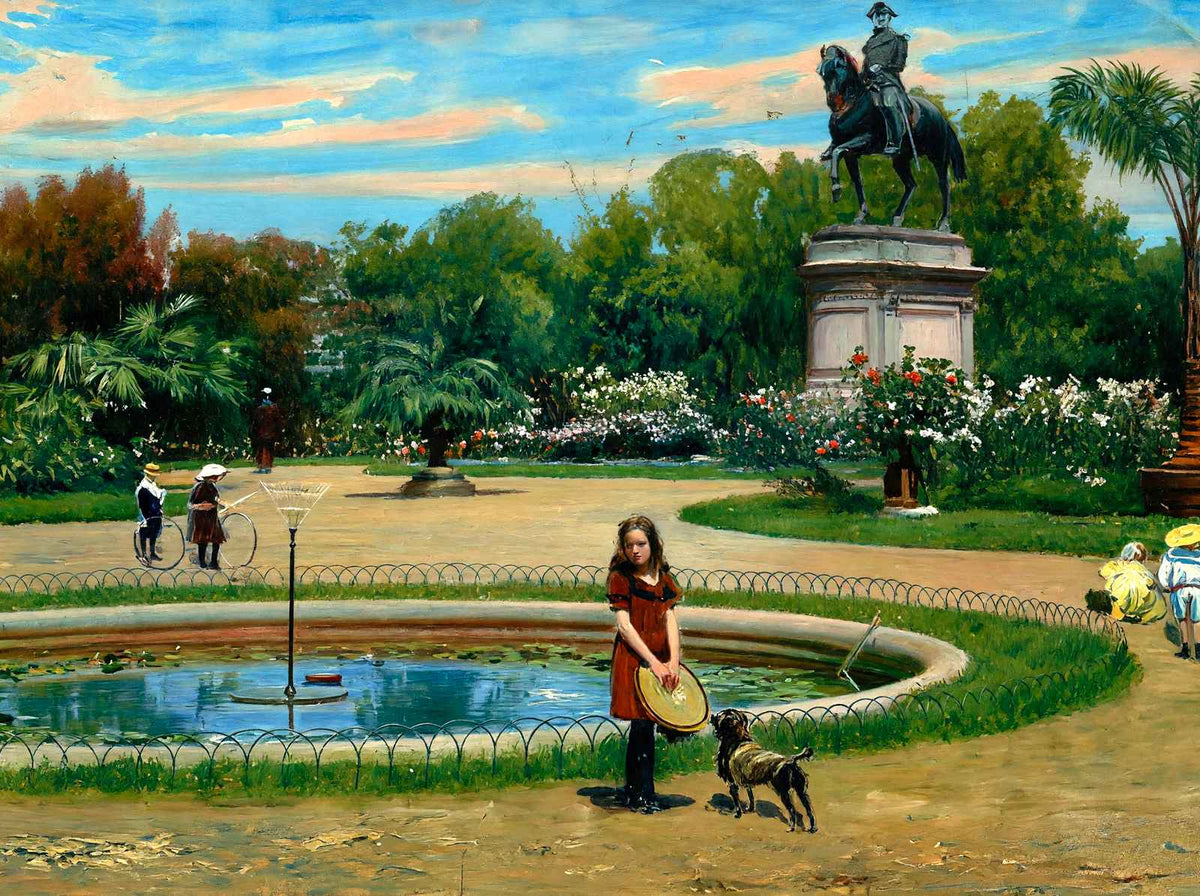 Public Gardens, Boston, Massachusetts in 1903 Painting Print (7 Sizes)