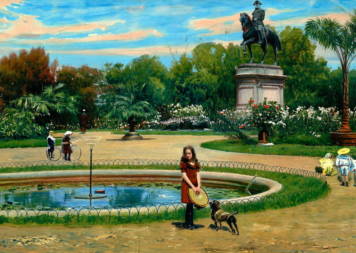 Public Gardens, Boston, Massachusetts in 1903 Painting Print (7 Sizes)