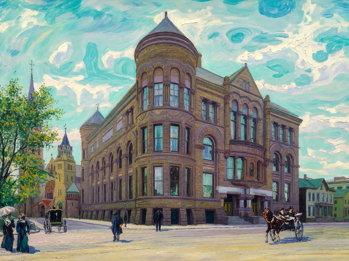 Public Library Minneapolis in 1906 Art Print (7 Sizes) - Retouched