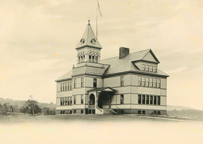 Public School Lisbon NH in 1906 Vintage Print (7 Sizes) - Retouched