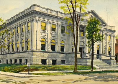 Public Library Fort Wayne in 1909 Art Print (7 Sizes) - Premium Quality