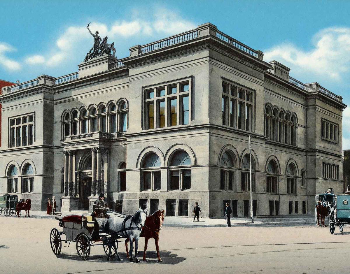 Public Library Indianapolis in 1905 Vintage Print (7 Sizes)