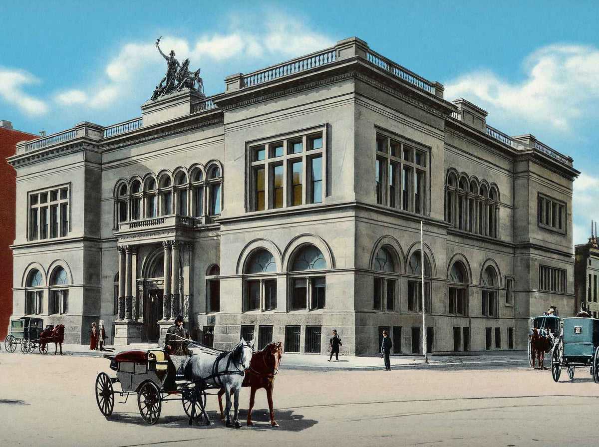 Public Library Indianapolis in 1905 Vintage Print (7 Sizes)