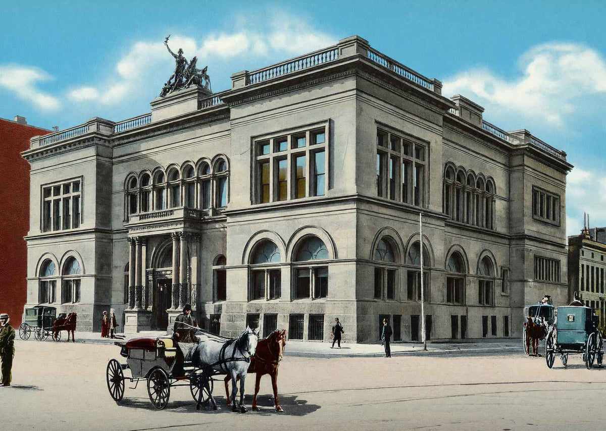 Public Library Indianapolis in 1905 Vintage Print (7 Sizes)