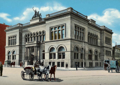 Public Library Indianapolis in 1905 Vintage Print (7 Sizes)