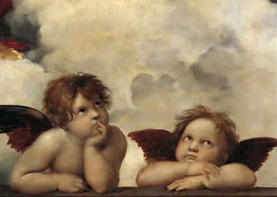 Putti, Detail from the Sistine Madonna Fine Art Print 1513 by Raphael (6 Sizes)