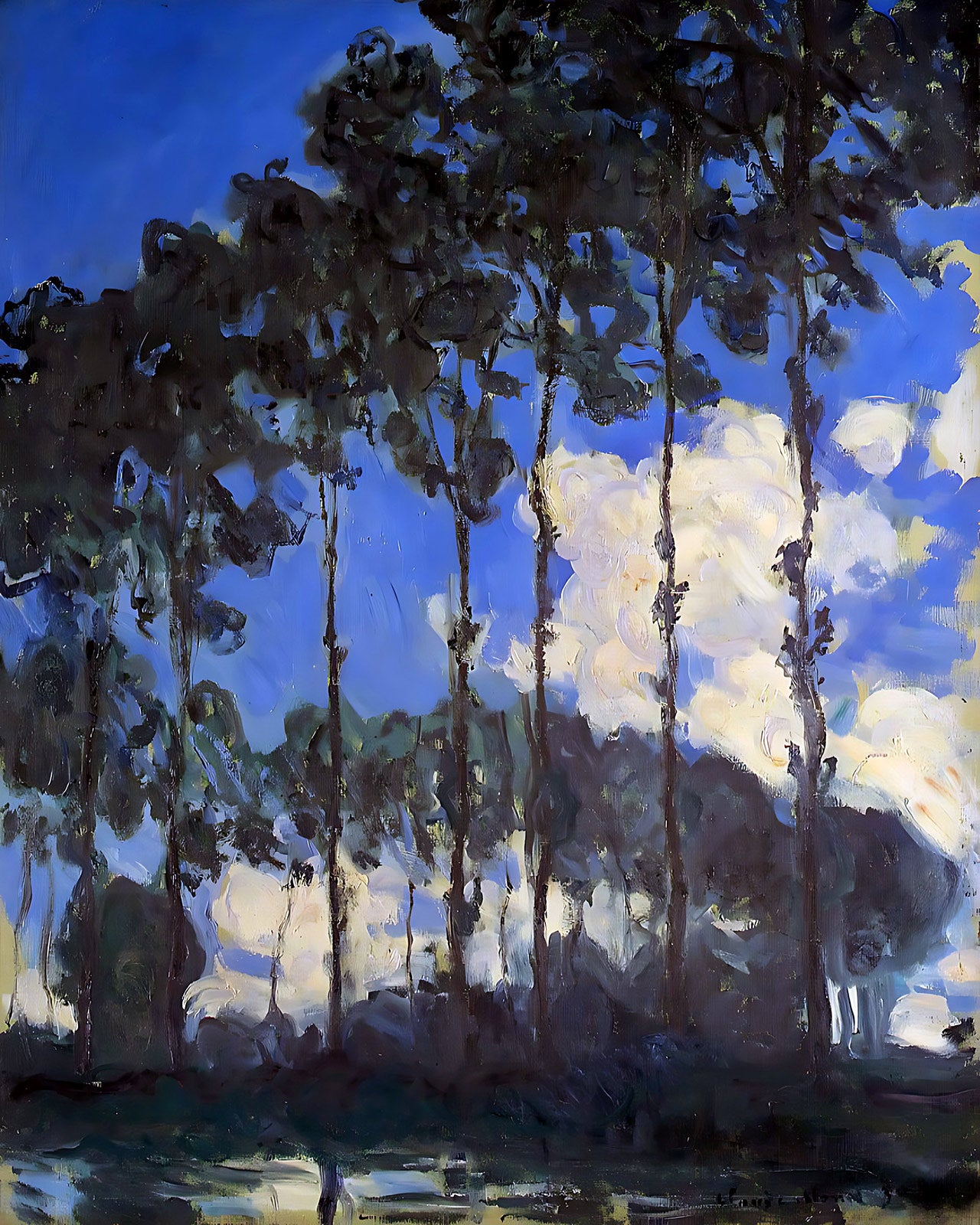 Poplars on the Banks of the Epte Painting by Claude Monet 8x10" Art Print