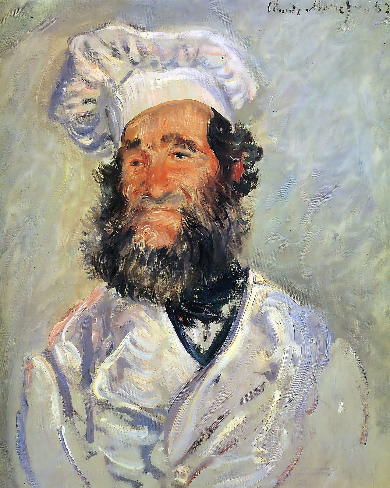 Portrait of Pere Paul Painting by Claude Monet 8x10" Art Print