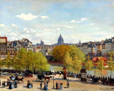 Quai du Louvre fine art print by Claude Monet