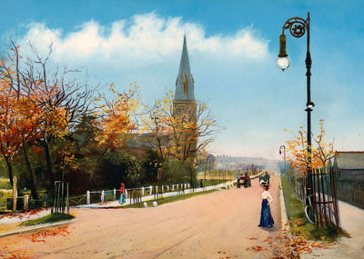 Queen's Avenue Showing St George's Church Aldershot in 1904 Vintage Print