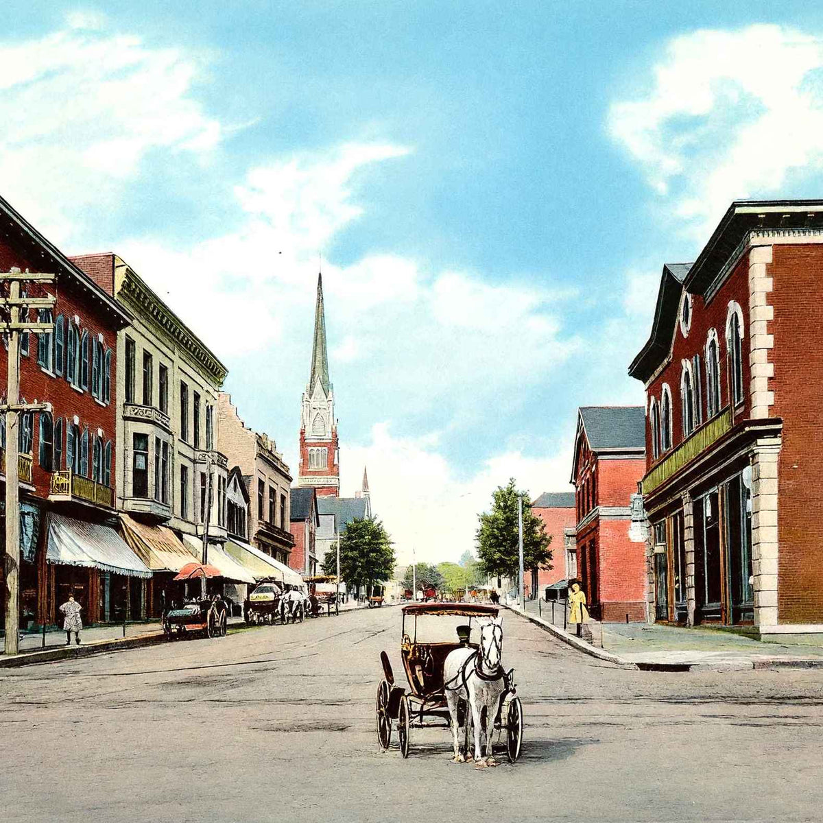 State Street East of Eighth Quincy Illinois in 1908 Vintage Print (7 Sizes)