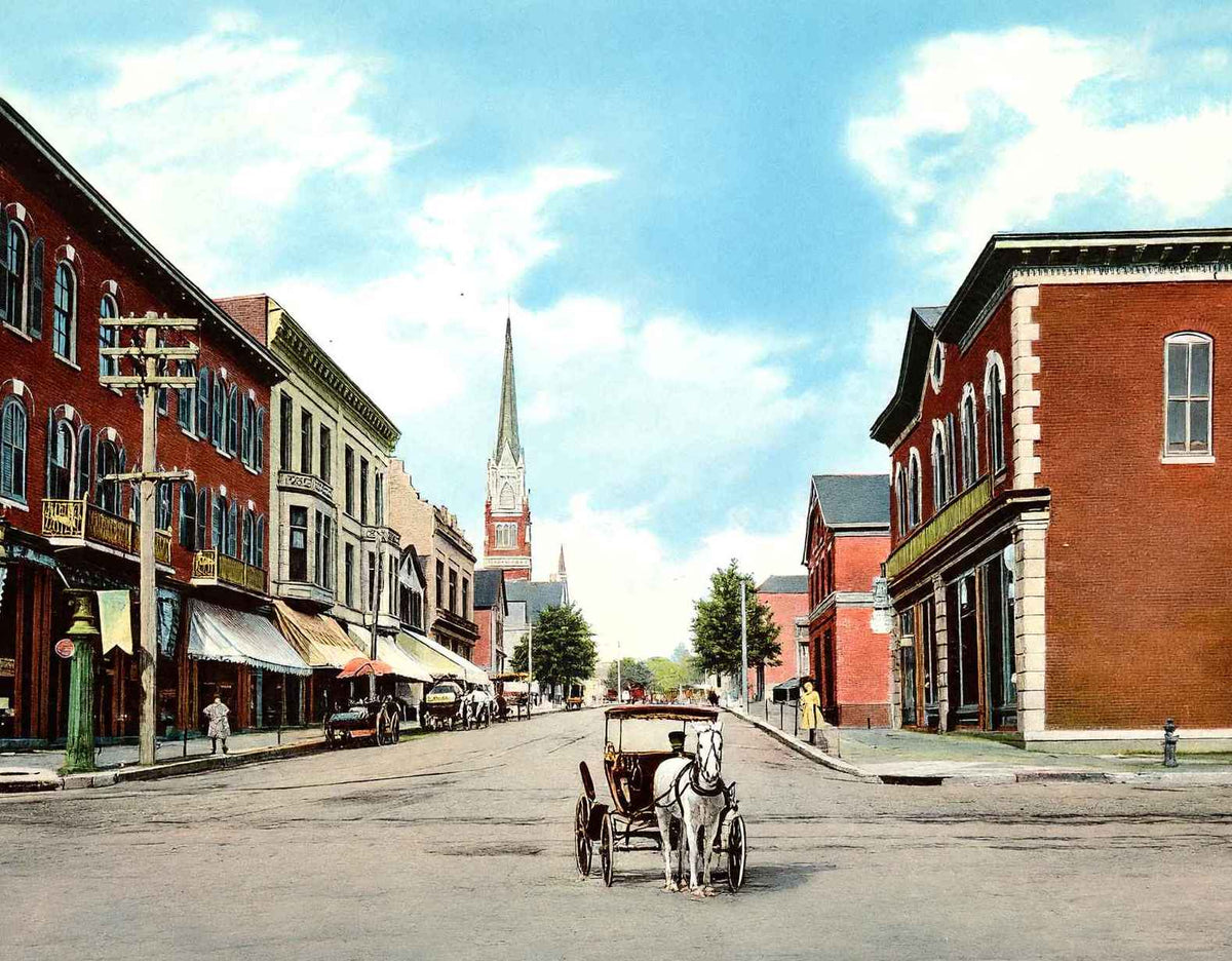 State Street East of Eighth Quincy Illinois in 1908 Vintage Print (7 Sizes)