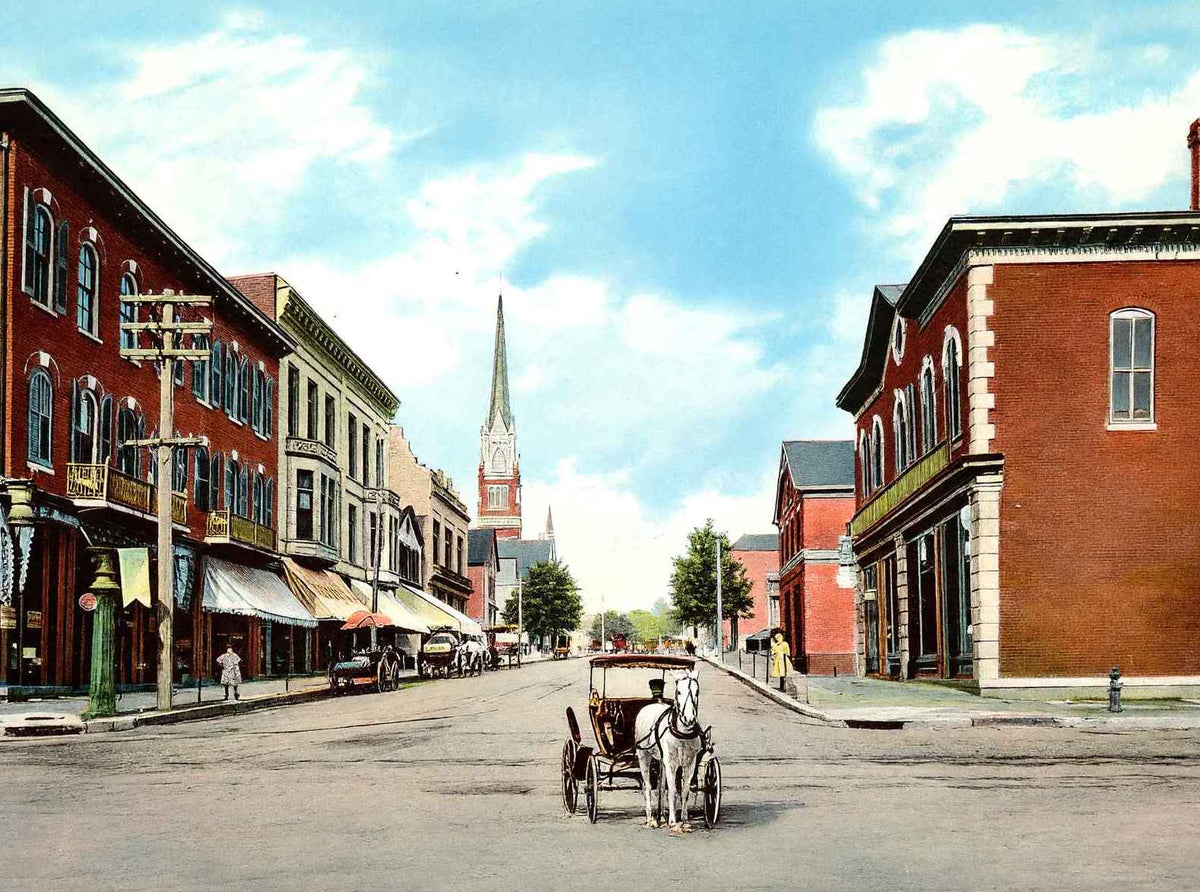 State Street East of Eighth Quincy Illinois in 1908 Vintage Print (7 Sizes)