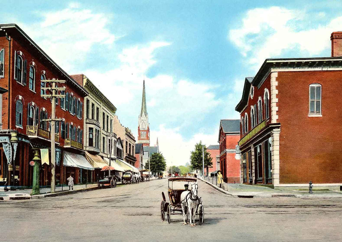 State Street East of Eighth Quincy Illinois in 1908 Vintage Print (7 Sizes)