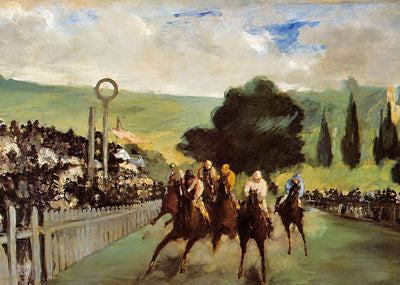 Races at Longchamp 1867 Painting by Edouard Manet Fine Art Print (6 Sizes)