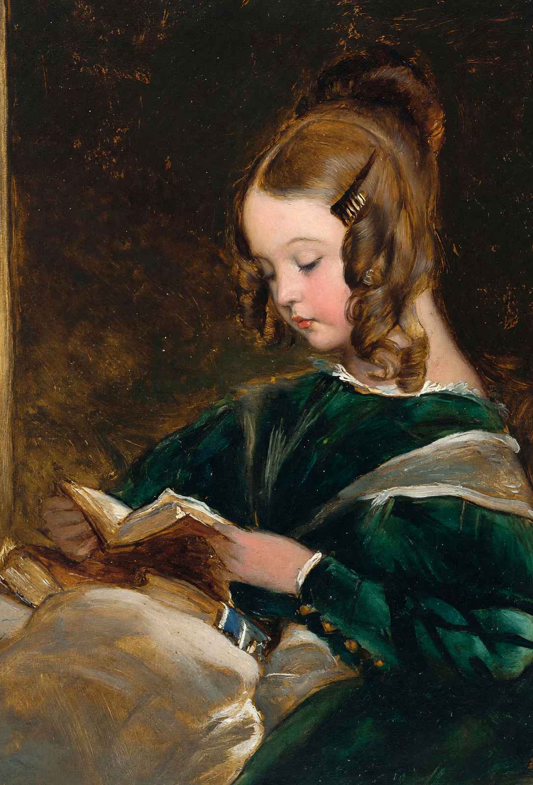 Rachel Russell Reading Fine Art Print Painting by Edwin Henry Landseer (6 Sizes)