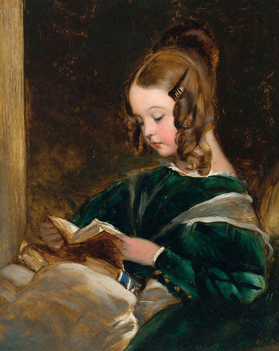 Rachel Russell Reading art print by Edwin Henry Landseer