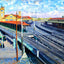 Railroad Station Bridgeport in 1907 Art Print (7 Sizes) - Retouched