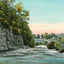 Ravine in South Park in Quincy in 1908 vintage print