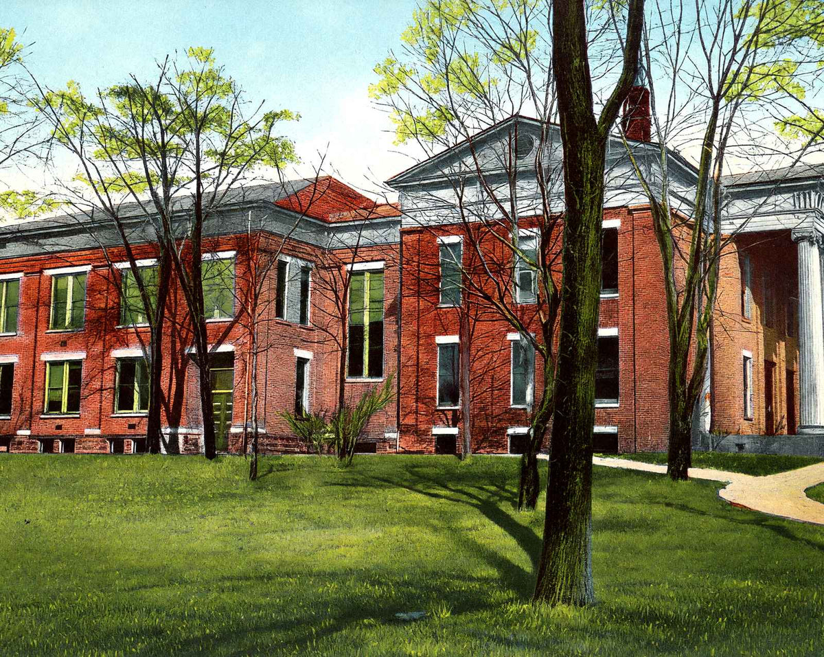 Rayen School in Youngstown in 1907 vintage print