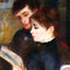 Reading Couple (Edmond Renoir and Marguerite Legrand) 1877 Art Print (6 Sizes)