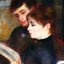 Reading Couple (Edmond Renoir and Marguerite Legrand) 1877 Art Print (6 Sizes)