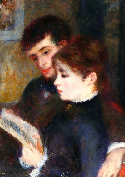 Reading Couple (Edmond Renoir and Marguerite Legrand) 1877 Art Print (6 Sizes)