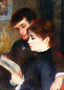 Reading Couple (Edmond Renoir and Marguerite Legrand) 1877 Art Print (6 Sizes)