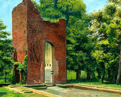 Jamestown Church Tower & Original Foundation painting