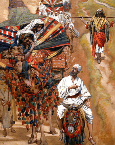 Rebecca Meets Isaac art print by James Tissot