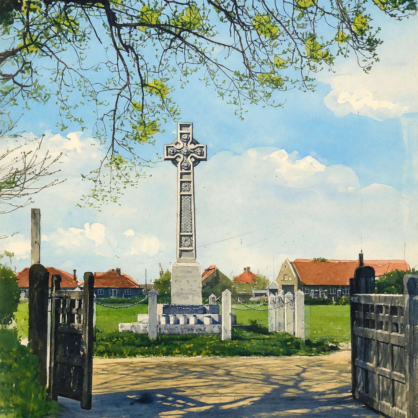 The Recreation Ground New Milton in 1946 Art Print (7 Sizes) - Retouched