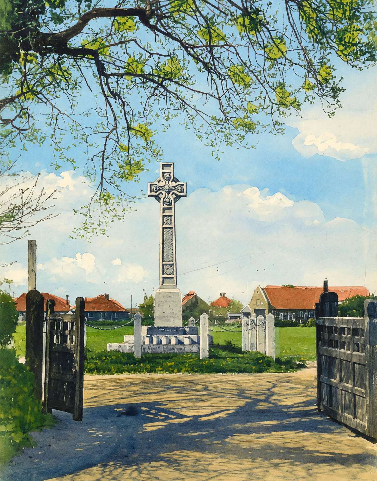 The Recreation Ground New Milton in 1946 Art Print (7 Sizes) - Retouched