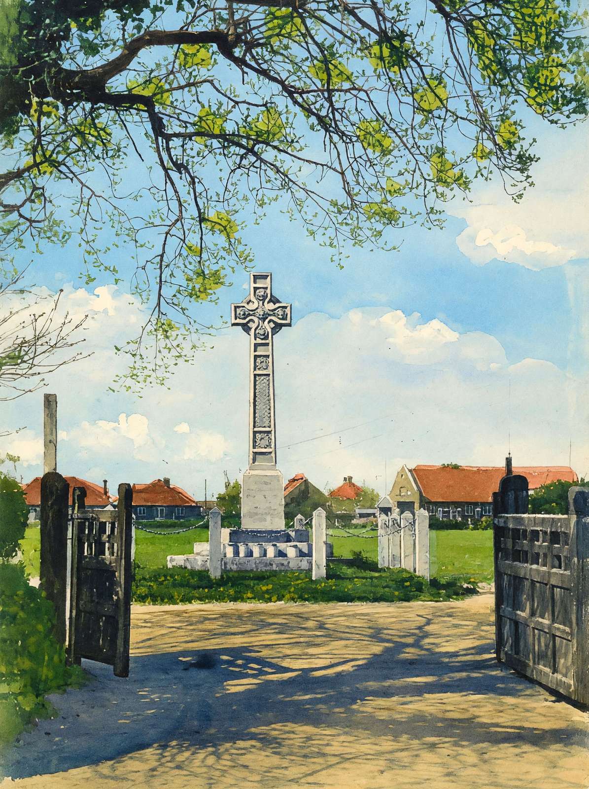The Recreation Ground New Milton in 1946 Art Print (7 Sizes) - Retouched