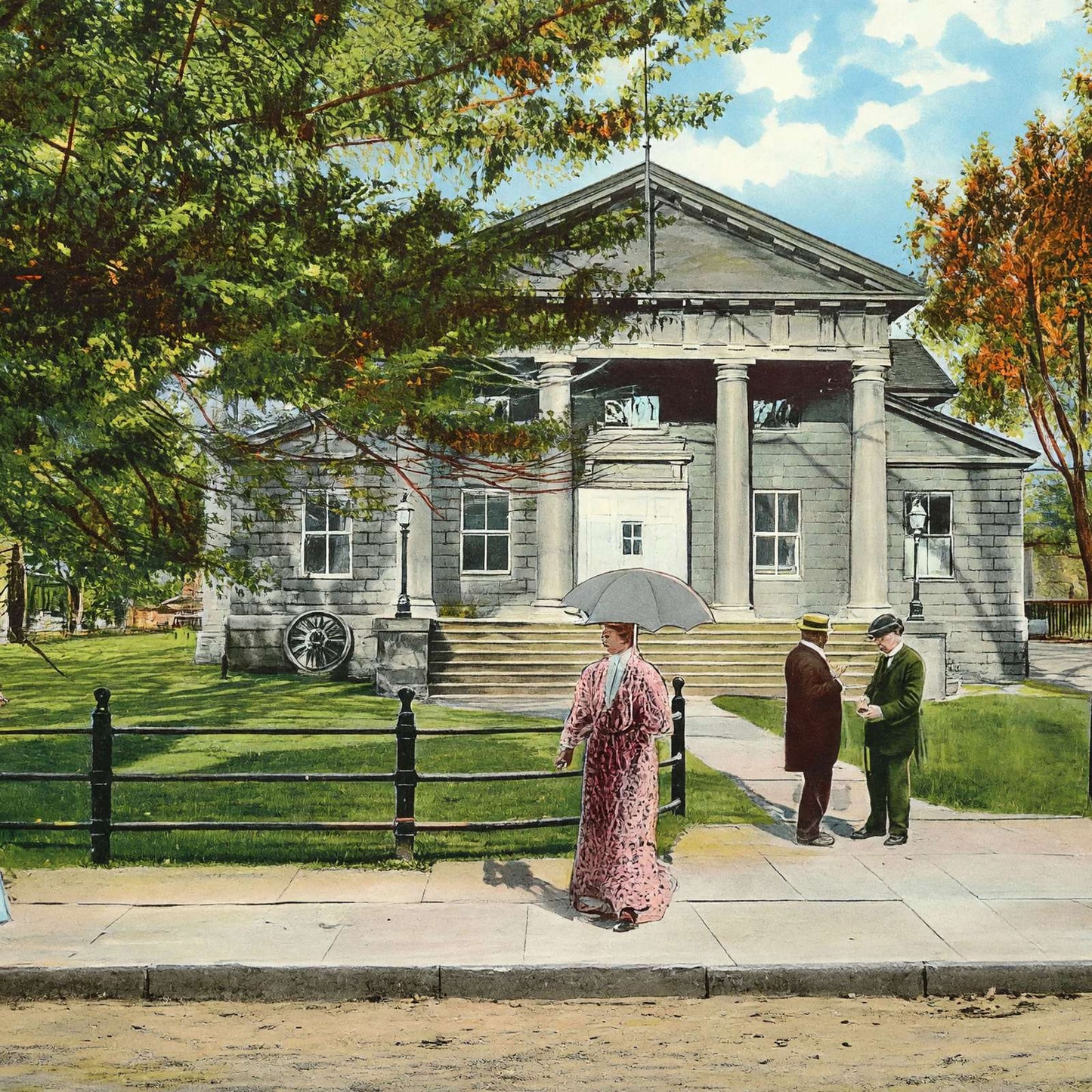 Redwood Library Newport RI in 1905 Vintage Print (7 Sizes)