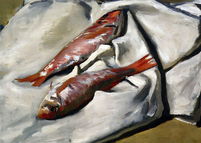 Red Mullets Fine Art Print 1869 Painting by Claude Monet (6 Sizes)